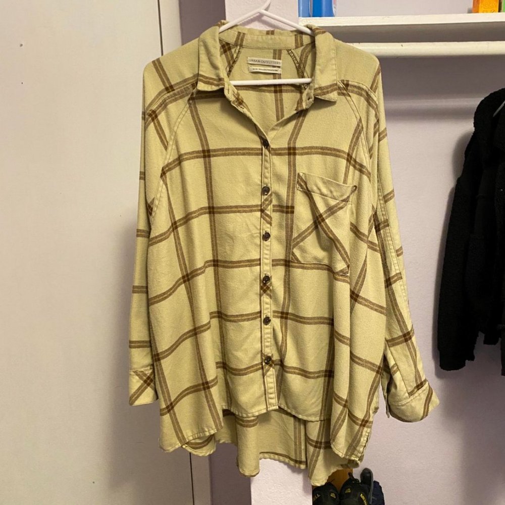 Urban outfitters oversized plaid shirt